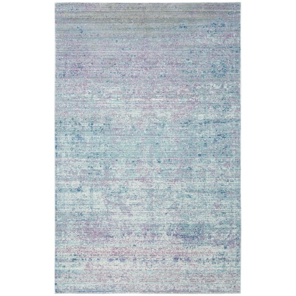 SAFAVIEH Valencia Gracelyn Abstract Polyester Area Rug, Turquoise/Multi, 3' x 5'