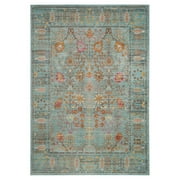SAFAVIEH Valencia Grigor Traditional Polyester Area Rug, Steel Blue, 3' x 5'