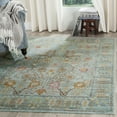 thumbnail image 1 of SAFAVIEH Valencia Grigor Traditional Polyester Area Rug, Steel Blue, 4' x 6', 1 of 7