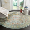 thumbnail image 1 of SAFAVIEH Valencia Grigor Traditional Polyester Area Rug, Steel Blue, 6'7" x 6'7" Round, 1 of 7