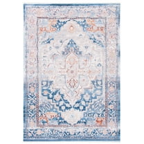SAFAVIEH Valencia Horatio Medallion Area Rug, Blue/Gold, 5' x 8'