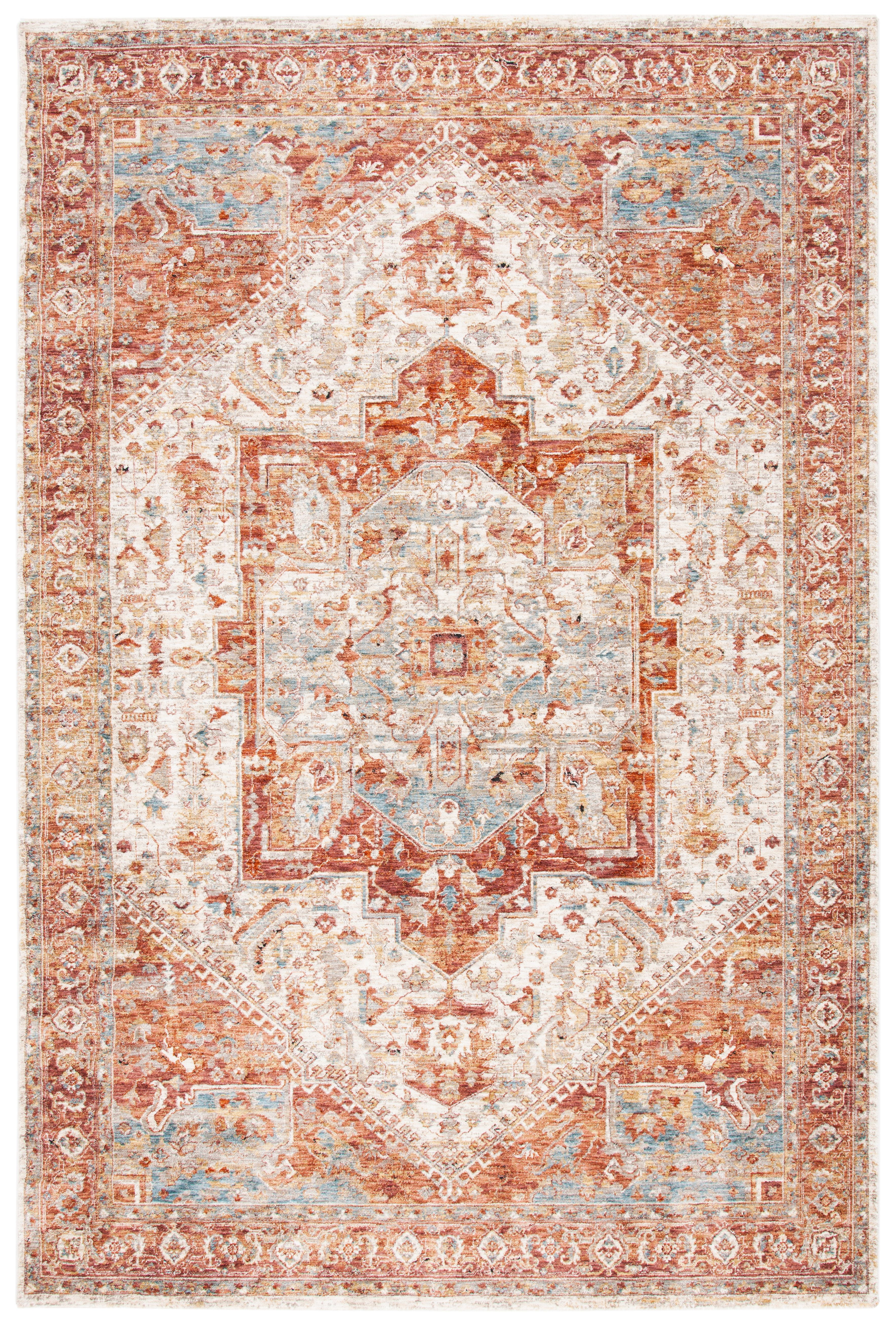 Elegant Ivory Hand-Knotted 4' x 6' Synthetic Easy Care Rug