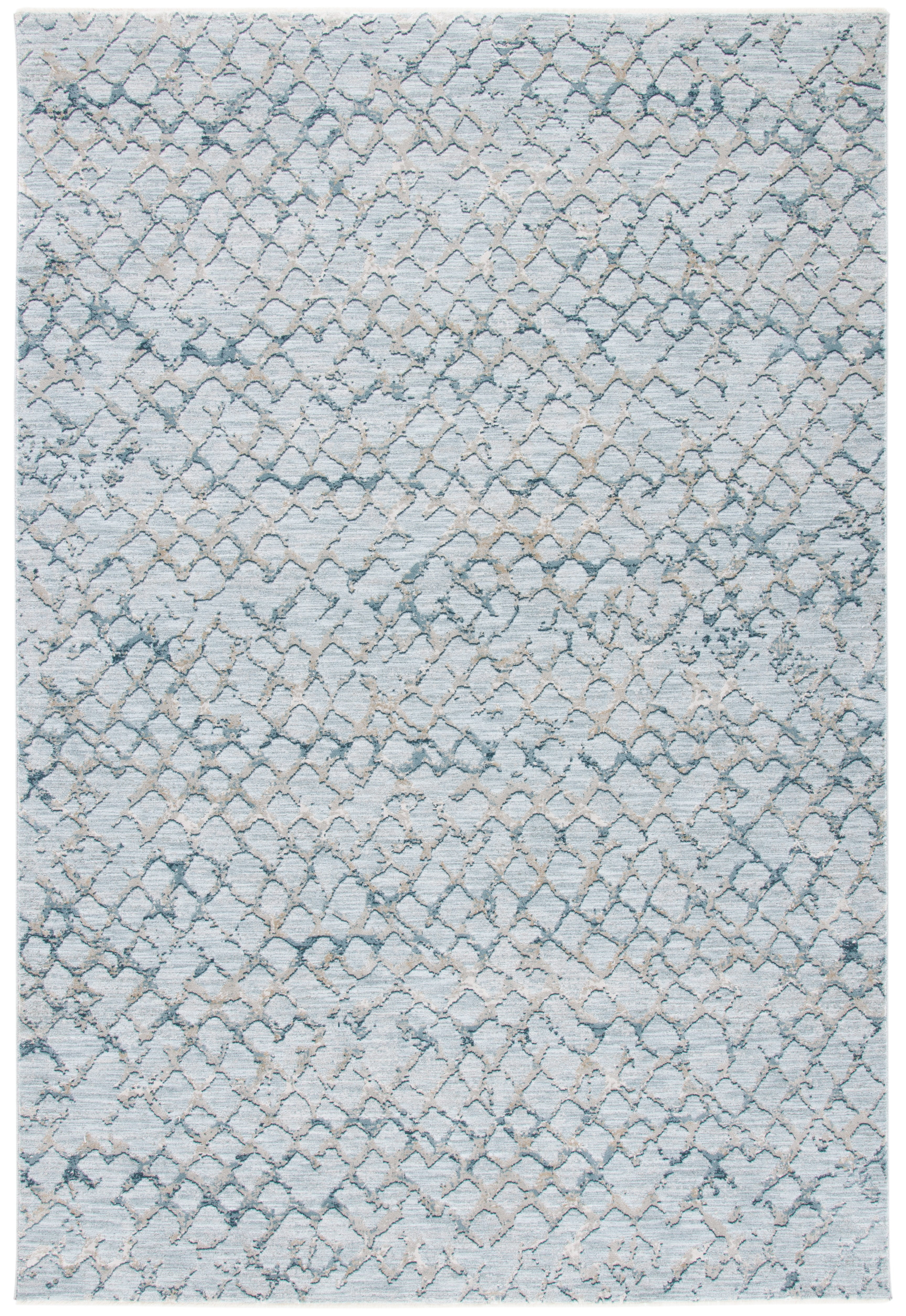 SAFAVIEH Valencia Jared Geometric Area Rug, Light Blue/Grey, 8' x 10'