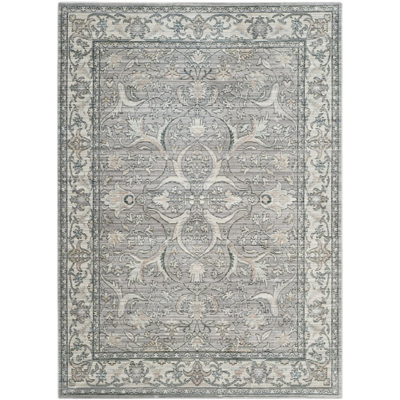 SAFAVIEH Valencia Jermaine Oriental Polyester Area Rug, Mauve/Cream, 5' x 8'