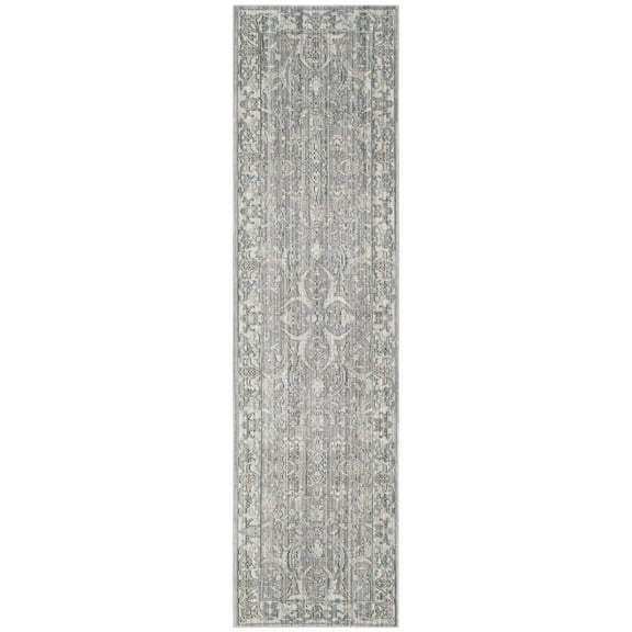 SAFAVIEH Valencia Jermaine Floral Bordered Polyester Runner Rug, Mauve/Cream, 2'3" x 10'