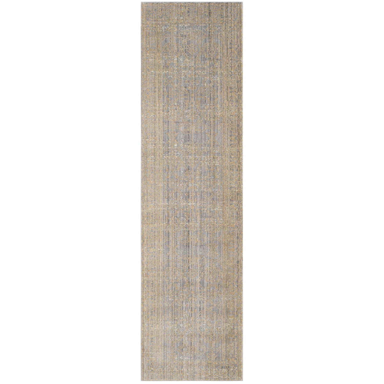 Polyester Runner Rugs SAFAVIEH Valencia Julian Overdyed Polyester Runner Rug, Grey/Gold, 2'3 ...