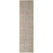 SAFAVIEH Valencia Julian Overdyed Polyester Runner Rug, Grey/Gold, 2'3" x 8'