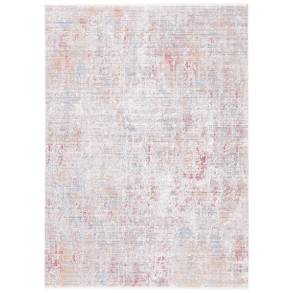 SAFAVIEH Valencia Lillian Distressed Area Rug, Grey/Gold, 5' x 8'