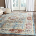 thumbnail image 1 of SAFAVIEH Valencia Makayla Overdyed Polyester Area Rug, Blue/Multi, 6'7" x 6'7" Square, 1 of 7