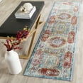 thumbnail image 1 of SAFAVIEH Valencia Makayla Overdyed Polyester Runner Rug, Blue/Multi, 2'3" x 10', 1 of 7