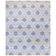 SAFAVIEH Valencia Raschelle Quatrefoil Polyester Area Rug, Lavender/Gold, 9 x 12