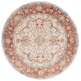 thumbnail image 1 of SAFAVIEH Valencia Renae Medallion Polyester Area Rug, Ivory/Rust, 6'4" x 6'4" Round, 1 of 8