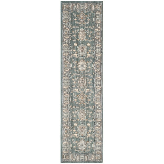 SAFAVIEH Valencia Selwyn Floral Bordered Polyester Runner Rug, Alpine/Mauve, 2'3" x 8'