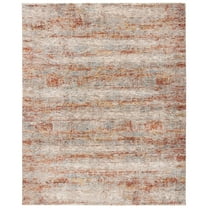 SAFAVIEH Valencia Tabitha Abstract Polyester Area Rug, Beige/Rust, 8' x 10'
