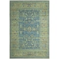 thumbnail image 1 of SAFAVIEH Valencia Tristen Floral Bordered Polyester Area Rug, Blue/Multi, 6' x 9', 1 of 10