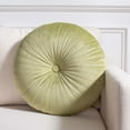 thumbnail image 1 of SAFAVIEH Vallory Solid Pillow, 16" x 16" Round, Leaf Green, 1 of 5