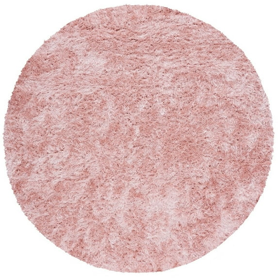 SAFAVIEH Vegas Aditi Modern Shag Area Rug, 3' x 3' Round, Pink