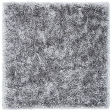 SAFAVIEH Vegas Aditi Modern Shag Area Rug, 3' x 3' Square, Grey