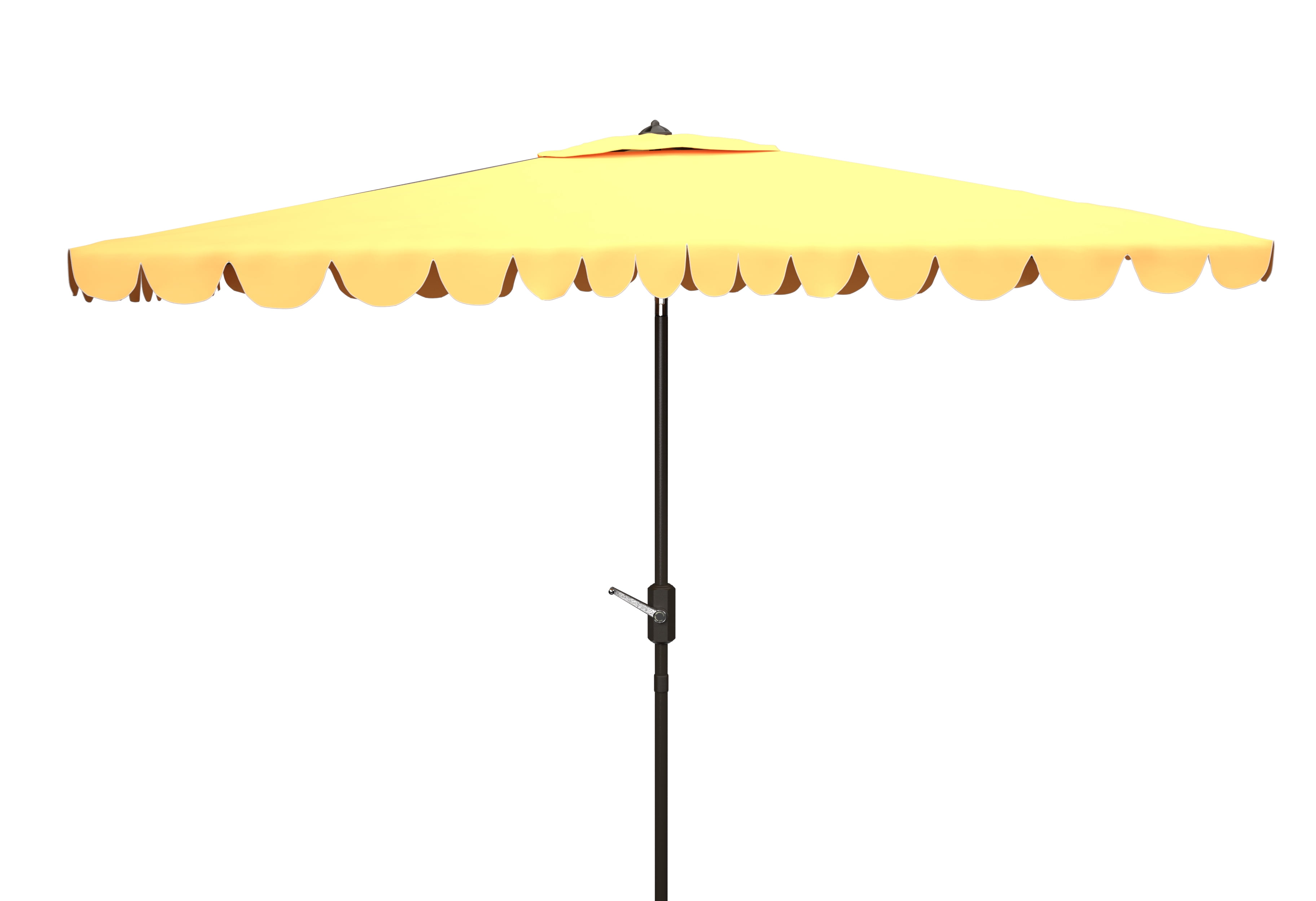 SAFAVIEH Venice 6.5' X 10' Market Crank Patio Umbrella, Yellow ...