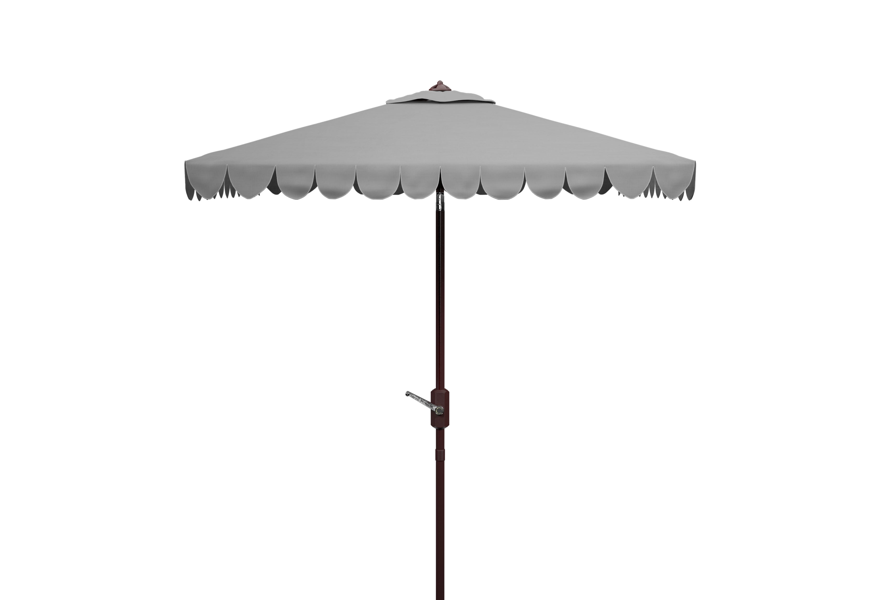 grey square patio umbrella PURPLE LEAF Outdoor 9' x 9' All-Weather This 9ft x 9ft umbrella is crafted with precision and designed for enduring quality SAFAVIEH Venice 7.5' Market Crank