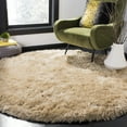 thumbnail image 1 of SAFAVIEH Venice Solid Shag Area Rug, Champagne, 6' x 6' Round, 1 of 6