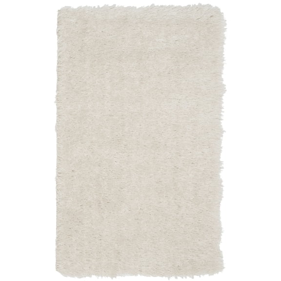 SAFAVIEH Venice Solid Shag Area Rug, Pearl, 2'3" x 3'9"