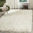 thumbnail image 1 of SAFAVIEH Venice Solid Shag Area Rug, Pearl, 4' x 4' Square, 1 of 9