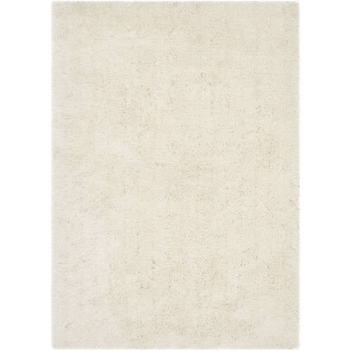 SAFAVIEH Venice Solid Shag Area Rug, Pearl, 5' x 8'