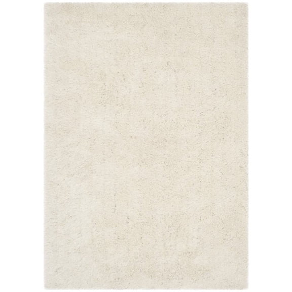 SAFAVIEH Venice Solid Shag Area Rug, Pearl, 8' x 10'