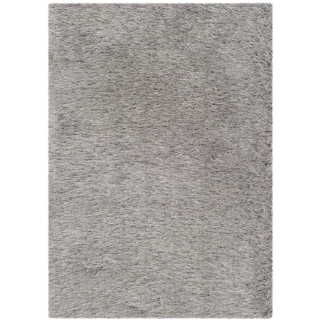 SAFAVIEH Venice Solid Shag Area Rug, Silver, 2' x 3'