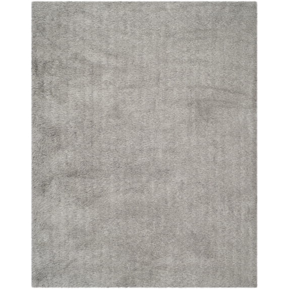 SAFAVIEH Venice Solid Shag Area Rug, Silver, 4' x 6'