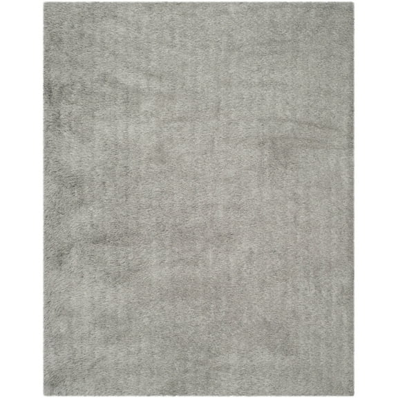 SAFAVIEH Venice Solid Shag Area Rug, Silver, 4' x 6'