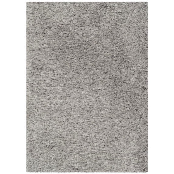 SAFAVIEH Venice Solid Shag Area Rug, Silver, 5' x 7'