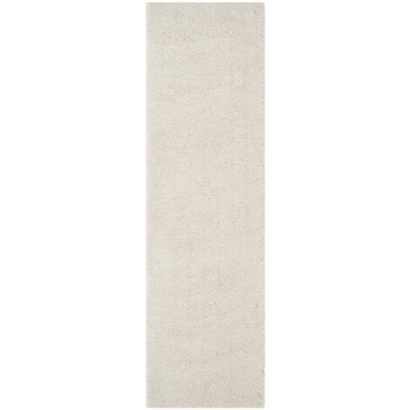 SAFAVIEH Venice Solid Shag Runner Rug, Pearl, 2'3" x 6'