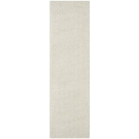 SAFAVIEH Venice Solid Shag Runner Rug, Pearl, 2'3" x 8'