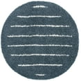 thumbnail image 1 of SAFAVIEH Venus Anuki Striped Shag Area Rug, 5'3" x 5'3" Round, Dark Grey/Ivory, 1 of 9