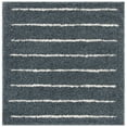 thumbnail image 1 of SAFAVIEH Venus Anuki Striped Shag Area Rug, Dark Grey/Ivory, 6'7" x 6'7" Square, 1 of 4