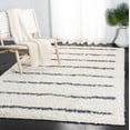 thumbnail image 1 of SAFAVIEH Venus Anuki Striped Shag Area Rug, Ivory/Dark Grey, 9' x 12', 1 of 9