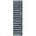 thumbnail image 1 of SAFAVIEH Venus Anuki Striped Shag Runner Rug, Dark Grey/Ivory, 2'2" x 12', 1 of 9
