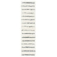 thumbnail image 1 of SAFAVIEH Venus Anuki Striped Shag Runner Rug, Ivory/Dark Grey, 2'2" x 10', 1 of 8