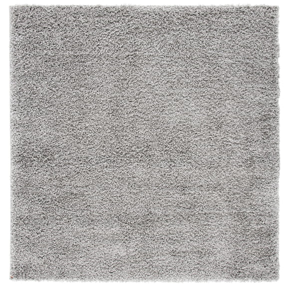 SAFAVIEH Venus Elijah Solid Plush Shag Area Rug, 2'7" x 2'7" Square, Grey