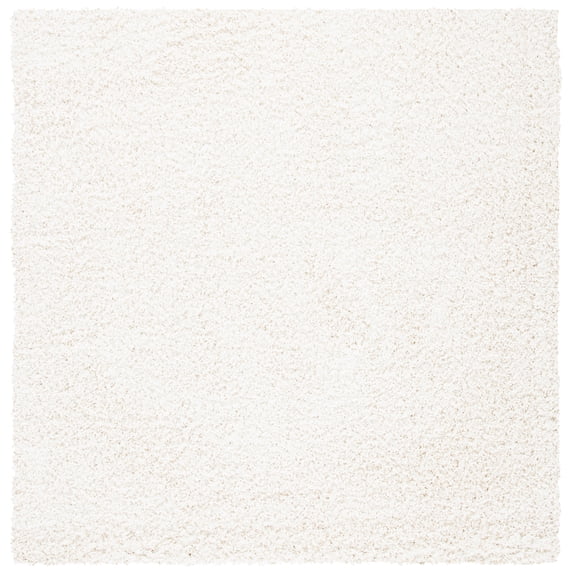 SAFAVIEH Venus Elijah Solid Plush Shag Area Rug, 2'7" x 2'7" Square, Ivory