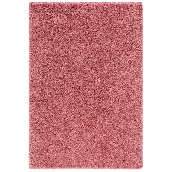 SAFAVIEH Venus Elijah Solid Plush Shag Area Rug, 4' x 6', Pink