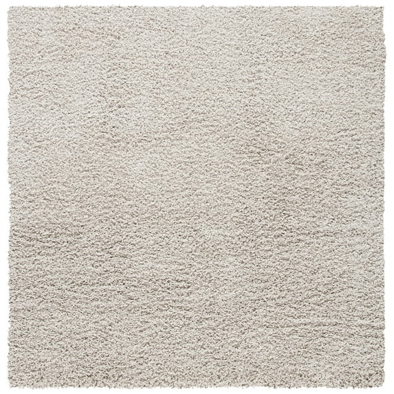 SAFAVIEH Venus Elijah Solid Plush Shag Area Rug, 5'3" x 5'3" Square, Taupe
