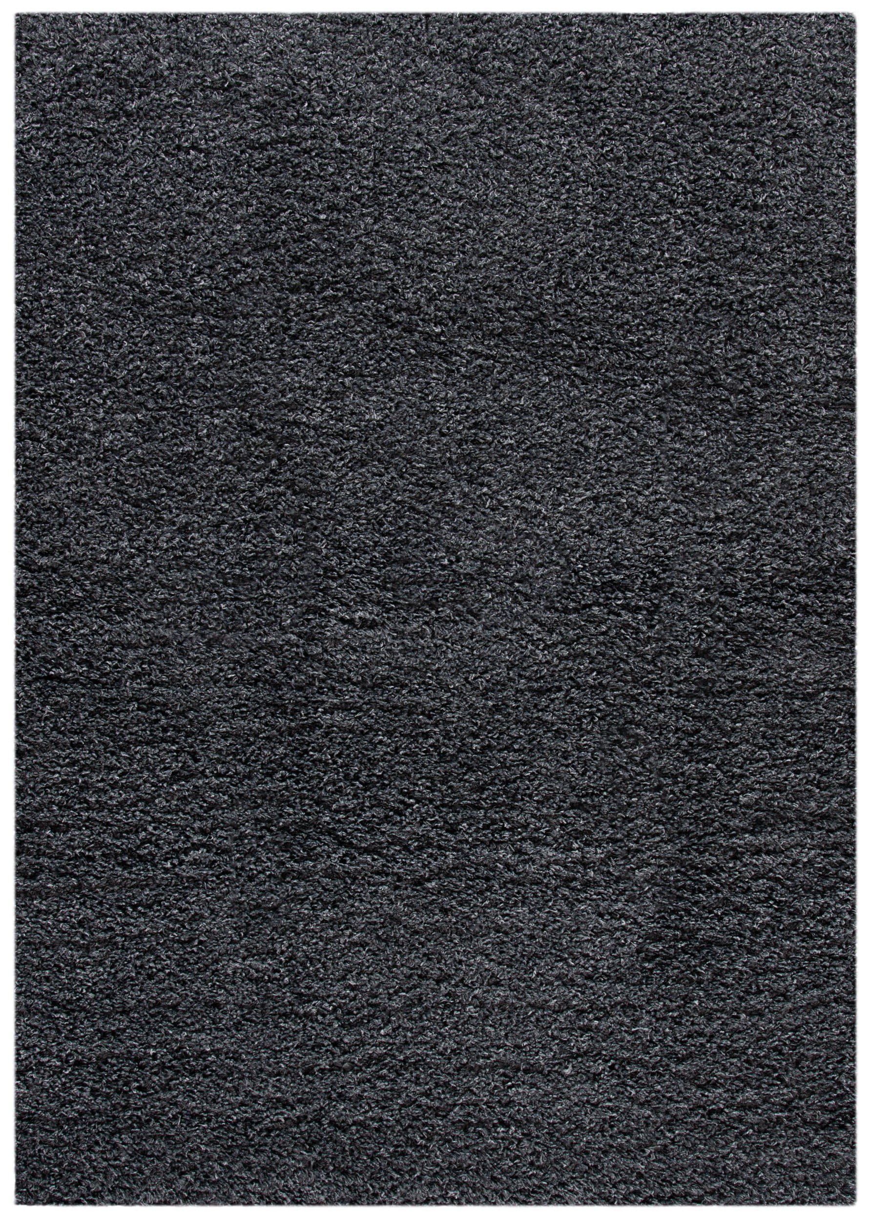 Dark Grey 8' x 10' Rectangular Shag Synthetic Area Rug