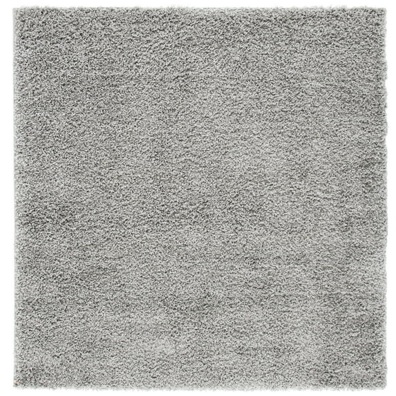 SAFAVIEH Venus Elijah Solid Plush Shag Area Rug, Grey, 8' x 8' Square