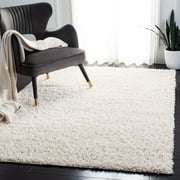 SAFAVIEH Venus Elijah Solid Plush Shag Area Rug, Ivory, 9' x 12'