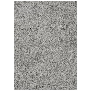 SAFAVIEH Venus Elijah Solid Plush Shag Area Rug, Light Grey, 5'3" x 7'6"