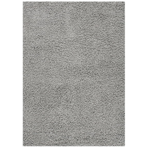 SAFAVIEH Venus Elijah Solid Plush Shag Area Rug, Light Grey, 9' x 12'