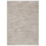 SAFAVIEH Venus Elijah Solid Plush Shag Area Rug, Taupe, 8' x 10'